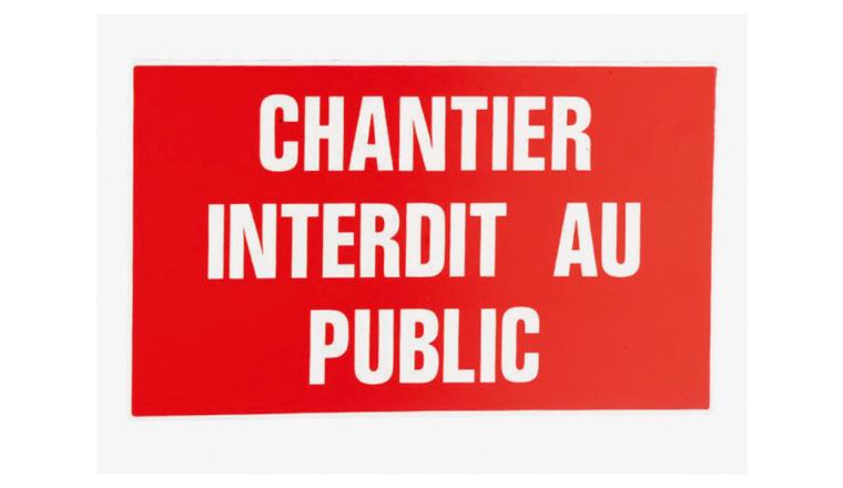 PLAQUE 330X200 CHANT INTERDIT