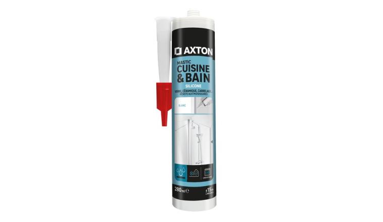 MASTIC CUISINE  BAIN SILICONE ACETIQUE AXTON BLANC CARTOUCHE 280ML