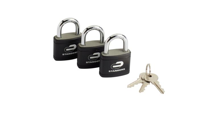 CADENAS A CLE STANDERS ACIER LONGUEUR 41 MM LOT DE 3