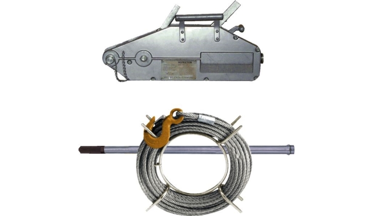 Treuil à câble avec 20m de câble sur enrouleur cmu 800kg Levac 