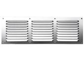 Grille métal horizontal 170X170mm finition alu