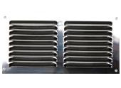 Grille métal sans moustiquaire 150X150mm finition Alu