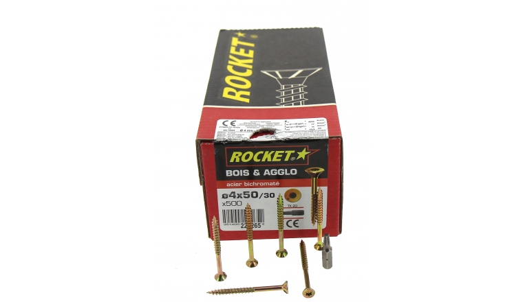 Vis rocket bois et agglo acier zingué de ROCKET - WoodPartners