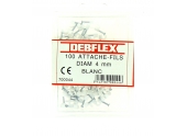 Boîte de 100 Attaches Fils - Ø  4 mm - Blanc - Debflex