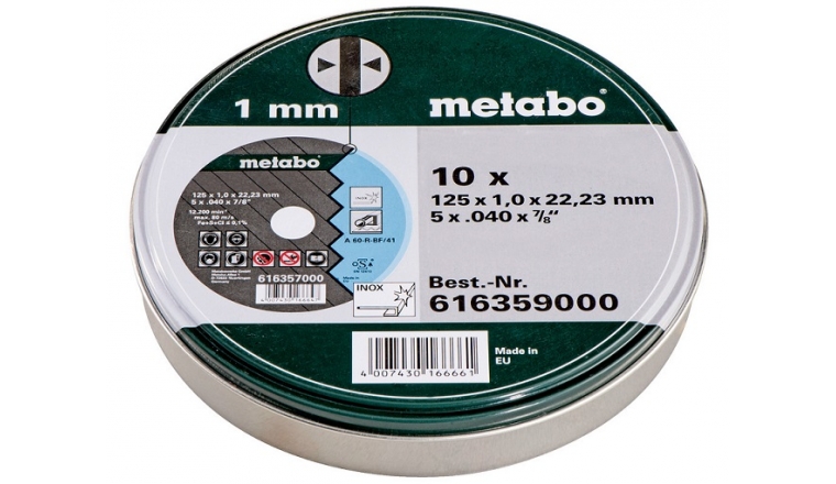 Meules de tronçonnage Inox 125 mm Metabo 616359000